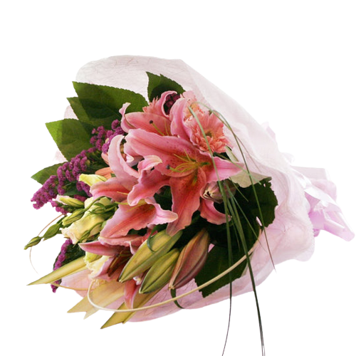 Blushing first love lilies Bouquet (HB0022) F&H