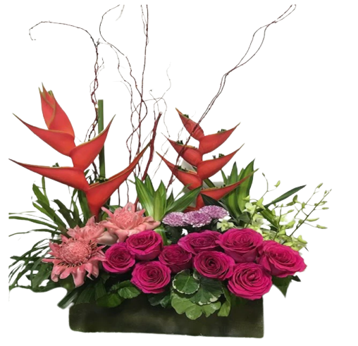 Roses and Heliconia Table Flower (FTA0092) F&H